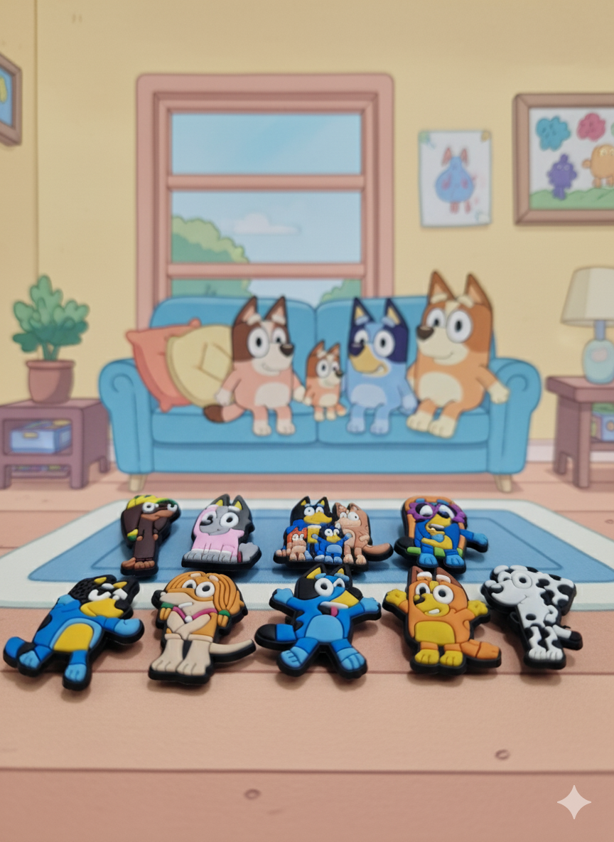 Bluey And Friends (SET1) Character Charms Collection-9pcs