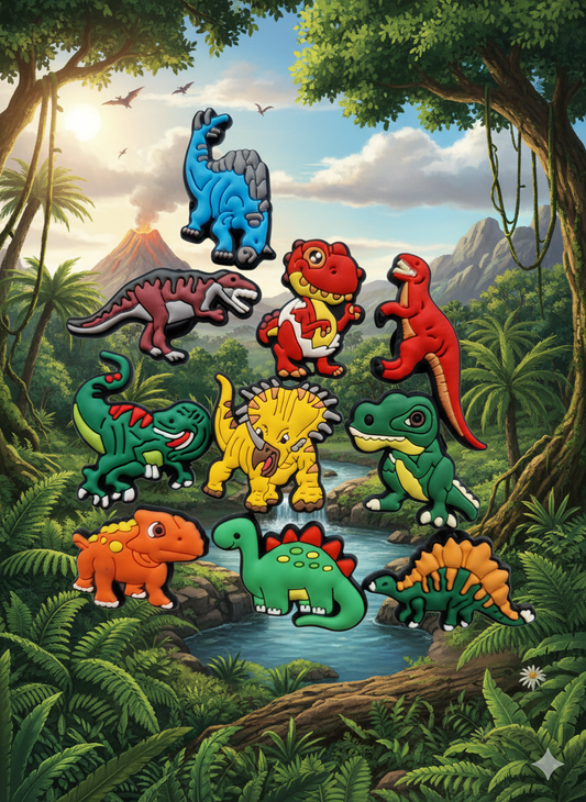 Dinosaur Character Charms Collection