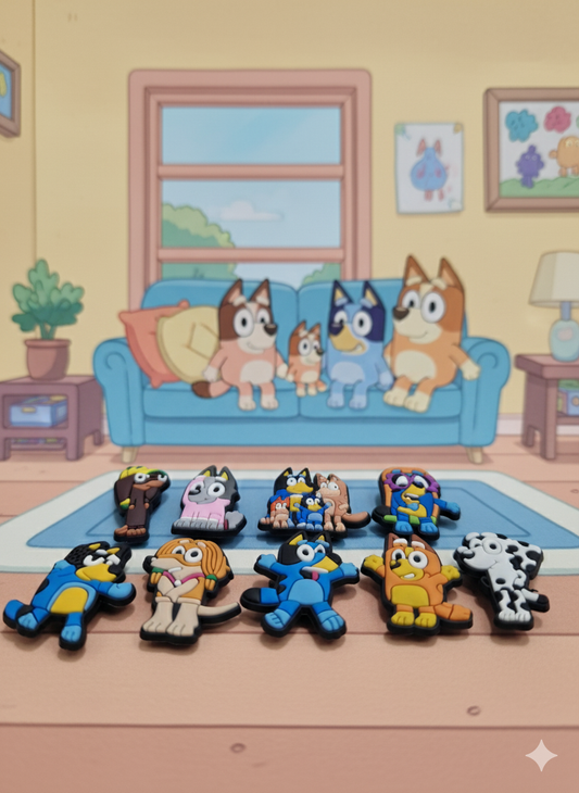 Bluey And Friends (SET1) Character Charms Collection-9pcs