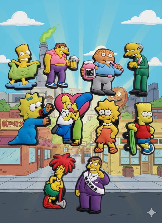 Set Of The Simpsons (SET2) Croc Charms - 10pcs